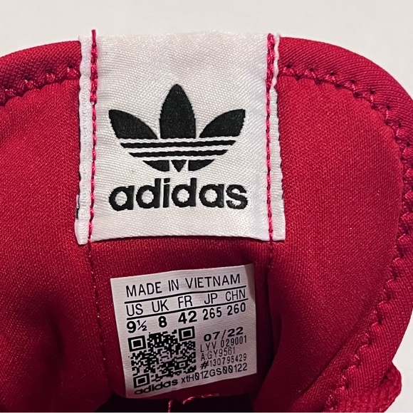 Adidas x Thebe Magugu Nizza Platform Mid Sneakers Size 9.5 Power Red/White/Black - Picture 8 of 15